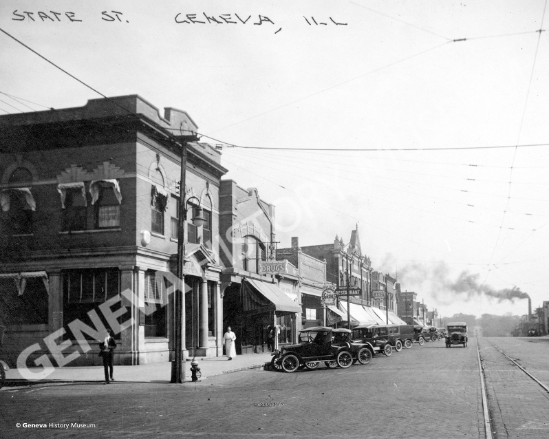 Product Description: Circa 1910 - State and North Third Streets looking east; north side of 200 block of West State Street, including229 West State Street, currently Starbucks Coffee Shop.</br></br>Available sizes:</br></br>8 x 10 = $20.00; 11 x 14 = $30.00; 16 x 20 = $40.00; 20 x 30 = $55.00; 24 x 36 = $65.00</br></br>In-store pickup free. Shipping available.</br> No. 6 - State and North Third Streets looking east