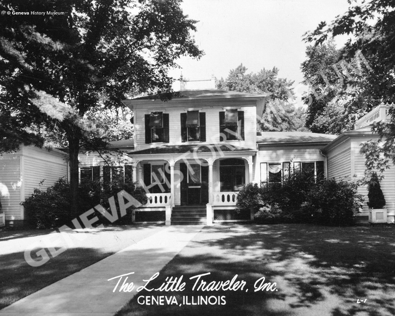 Product Description: Circa 1940s, The Little Traveler, 404 South Third Street, Geneva, IL.</br></br>Available sizes:</br></br>8 x 10 = $20.00; 11 x 14 = $30.00; 16 x 20 = $40.00; 20 x 30 = $55.00; 24 x 36 = $65.00</br></br>In-store pickup free. Shipping available.</br> No. 9 - The Little Traveler, Circa 1940s