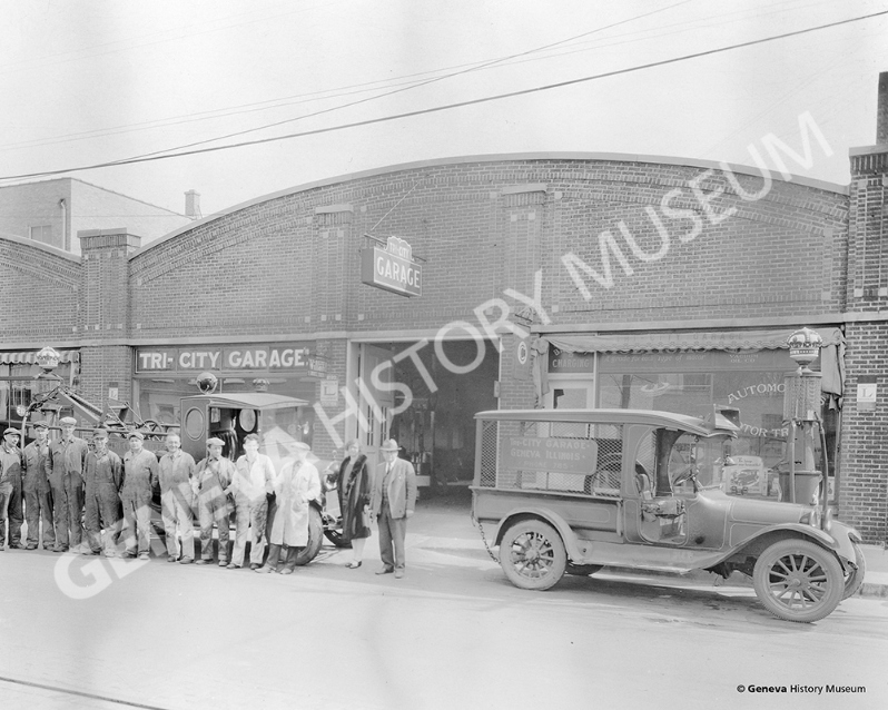 Product Description: Circa 1928 - Tri-City Garage building located on the east side of South Third Street between State and James Streets (13 - 33 South Third Street). The building is now occupied by All Chocolate Kitchen and other various shops.</br></br>Available sizes:</br></br>8 x 10 = $20.00; 11 x 14 = $30.00; 16 x 20 = $40.00; 20 x 30 = $55.00; 24 x 36 = $65.00</br></br>In-store pickup free. Shipping available.</br> No. 17 - Tri-City Garage