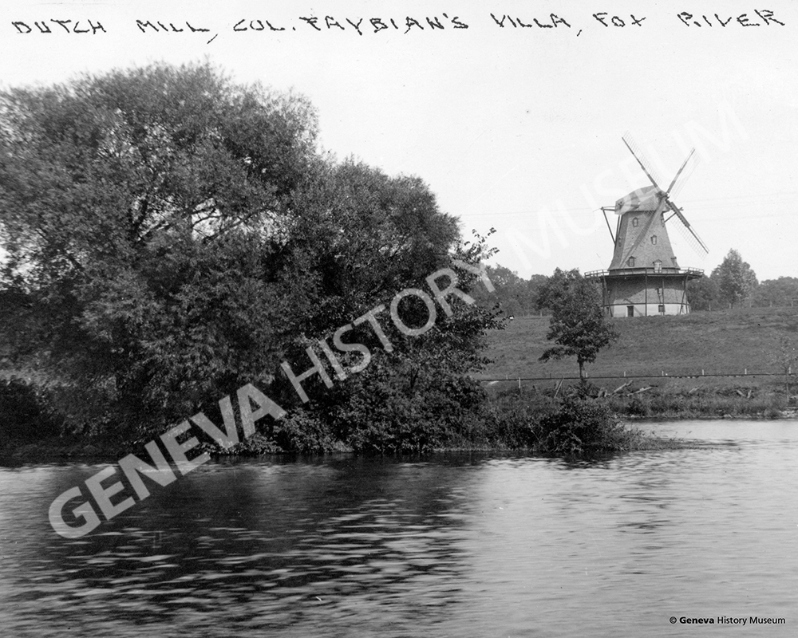 Product Description: Circa 1920s - Fabyan's Windmill on the east side of Fabyan Forest Preserve on Route 25 is the 68-foot, 5-story structure. It was originally built in the 1850s and was moved from Lombard, Illinois in 1914 by Colonel George Fabyan for his estate along the Fox River.</br></br>Available sizes:</br></br>8 x 10 = $20.00; 11 x 14 = $30.00; 16 x 20 = $40.00; 20 x 30 = $55.00; 24 x 36 = $65.00</br></br>In-store pickup free. Shipping available.</br> No. 20 - Fabyan's Windmill
